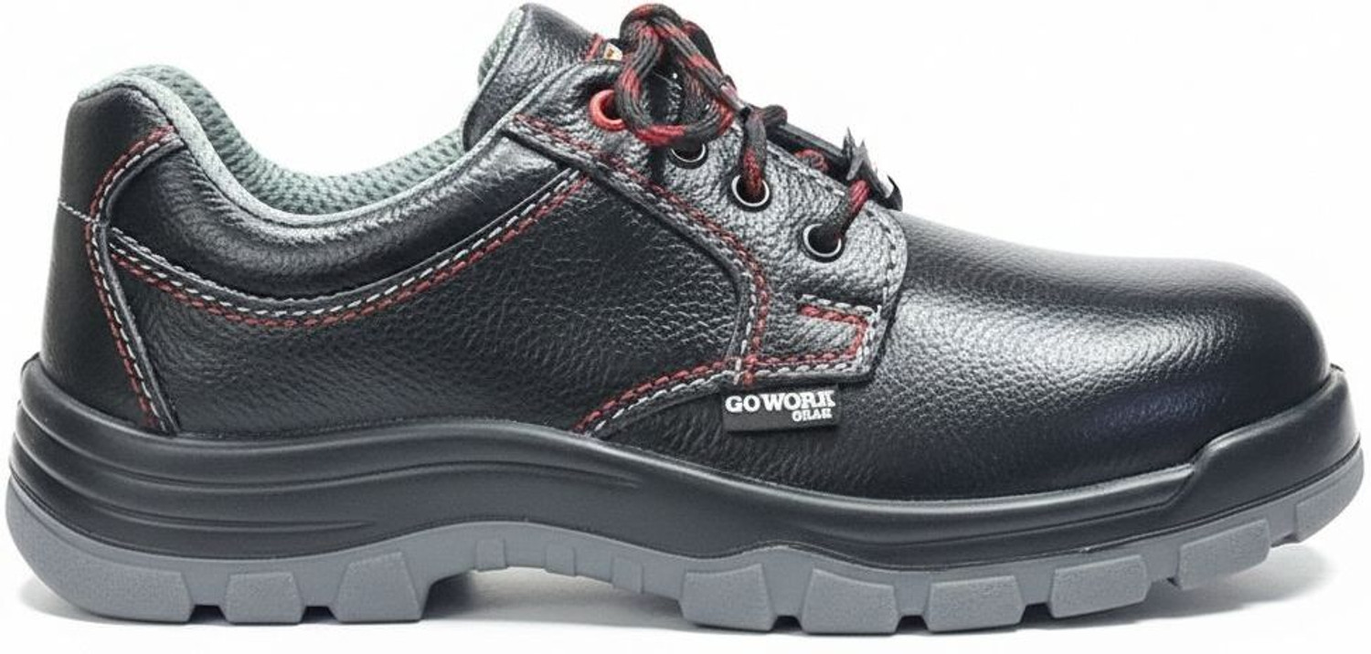 Image of Blackburn Steel Toe Leather Safety Shoe (Black, SB, Size 6)