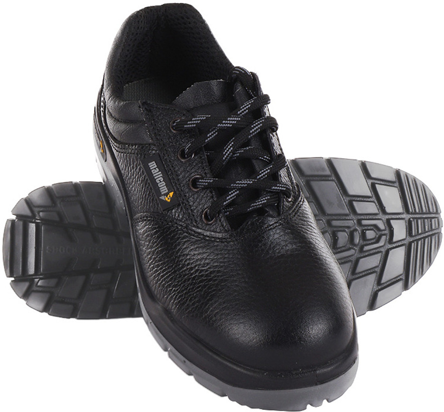 Image of Karam Composite Toe Synthetic Leather Safety Shoe (Black, Grey, White, S1, Size 11)