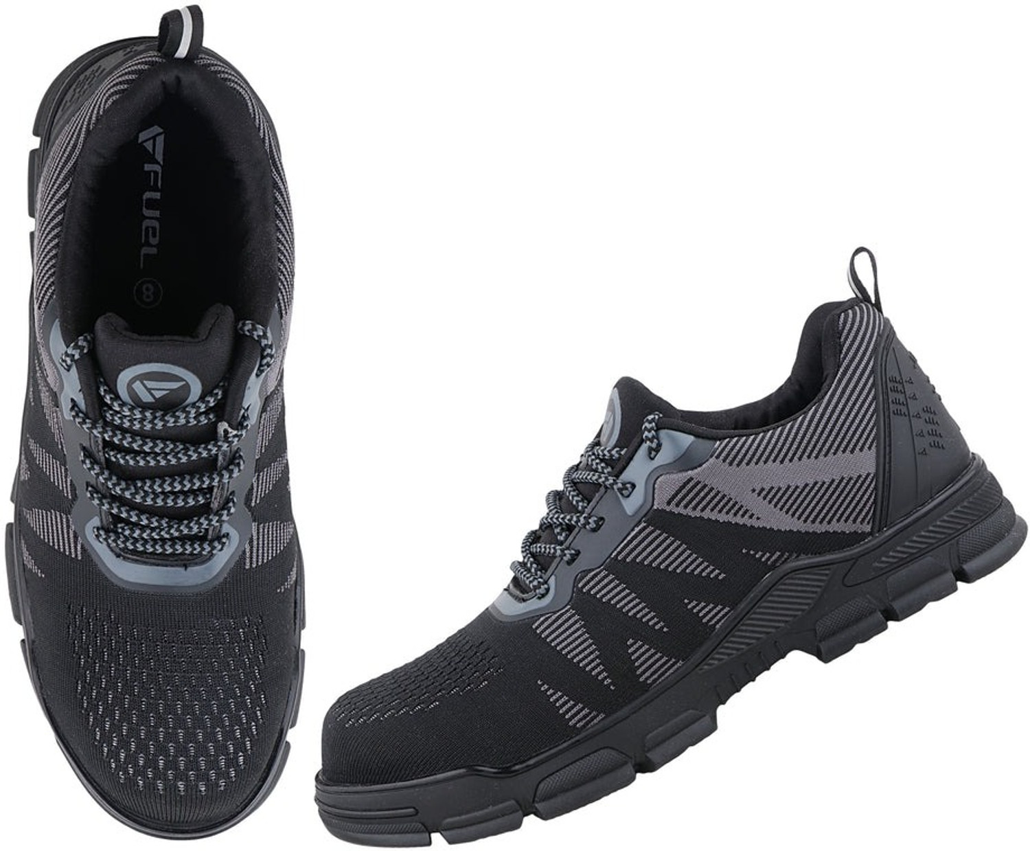 Image of FUEL Composite Toe Fabric Safety Shoe (Black, Grey, S1, Size 6)