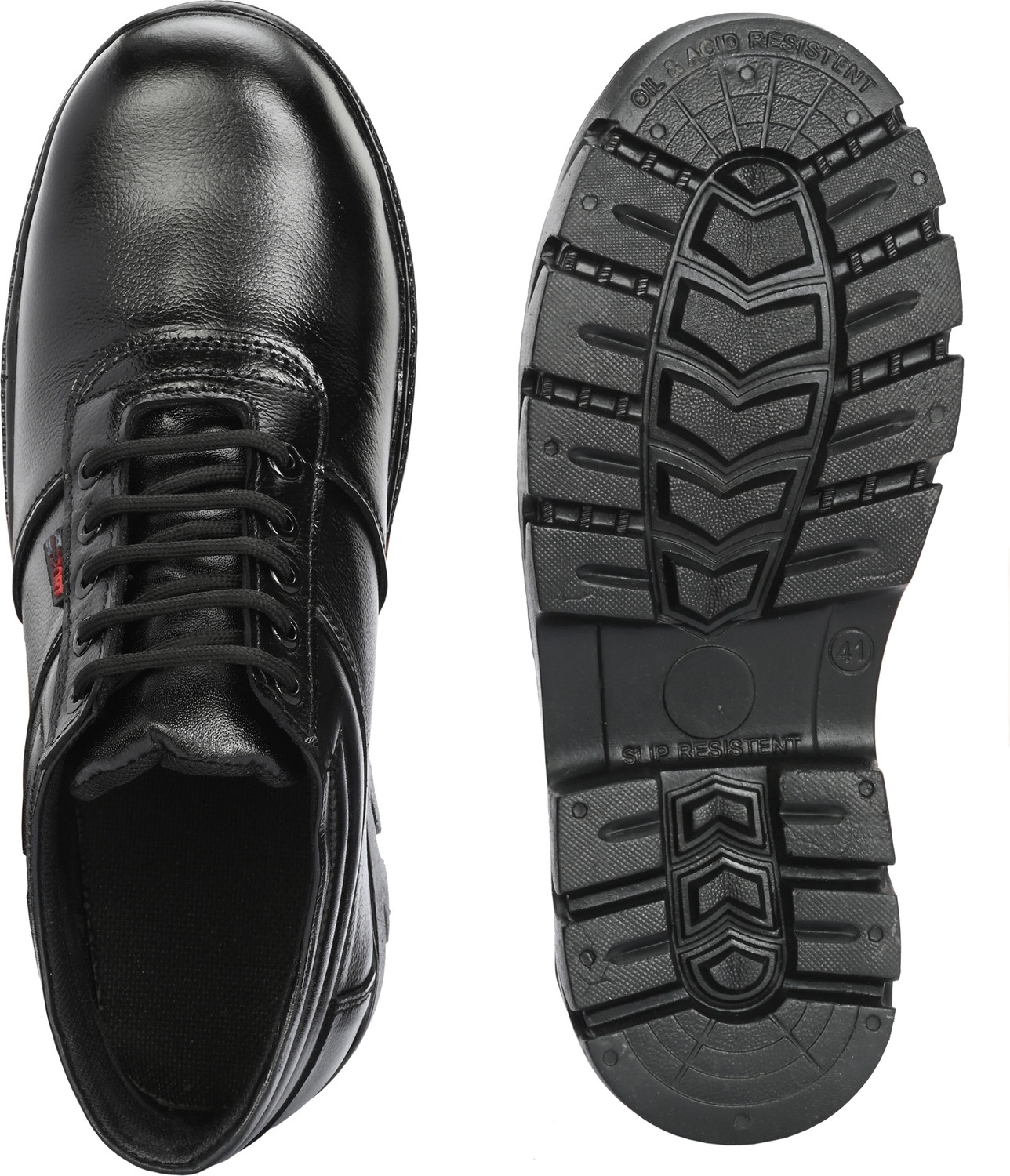 Image of Joker Steel Toe Leather Safety Shoe (Black, S1, Size 8)
