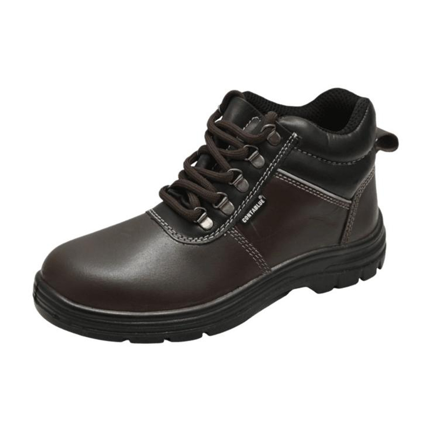 Image of Contablue Steel Toe Grain Leather Safety Shoe (Brown, S2, Size 5)