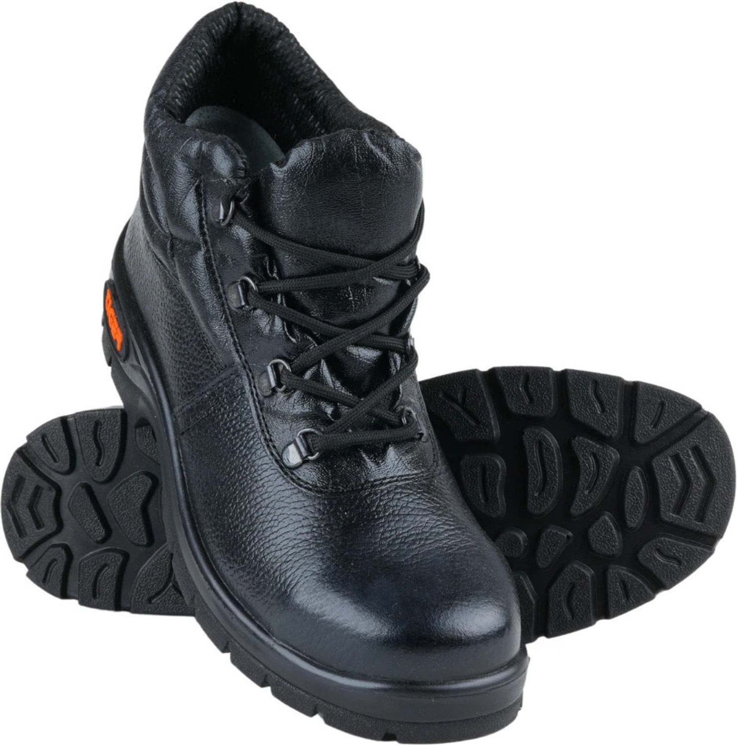 Image of Karam Composite Toe Synthetic Leather Safety Shoe (Black, Grey, White, S1, Size 11)
