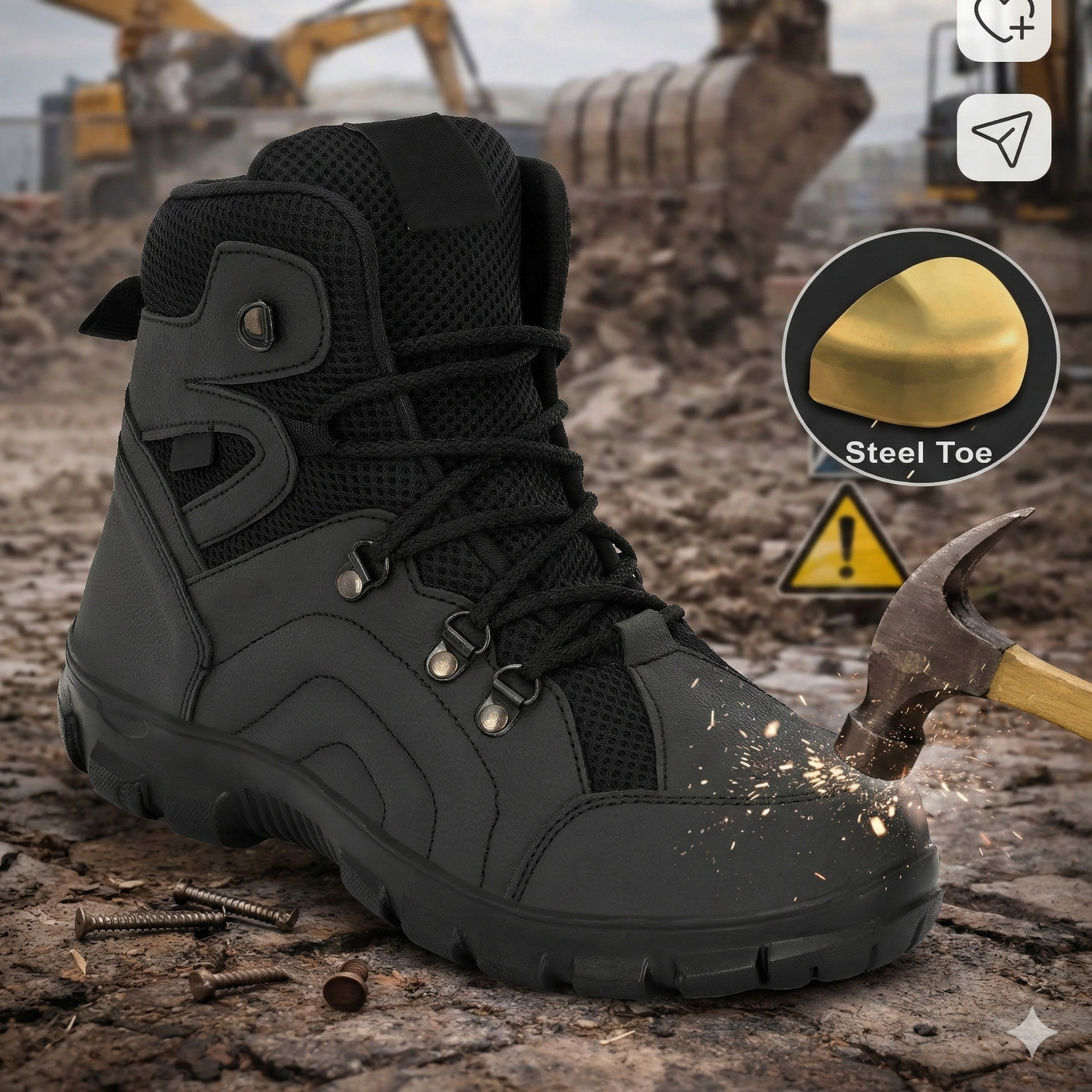 Image of Eego Italy Steel Toe Genuine Leather Safety Shoe (Beige, S1, Size 10)