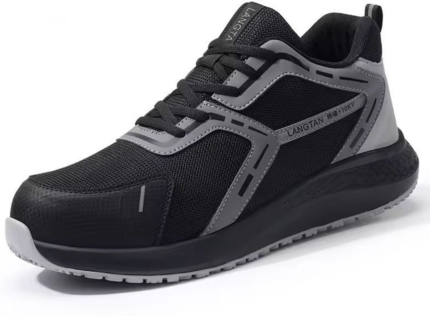 Image of Berkins Steel Toe Mesh Safety Shoe (Black, S1, Size 9)