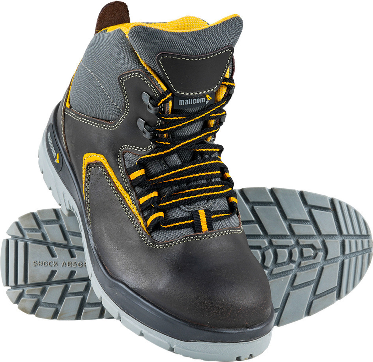 Image of Karam Composite Toe Synthetic Leather Safety Shoe (Black, Grey, White, S1, Size 11)