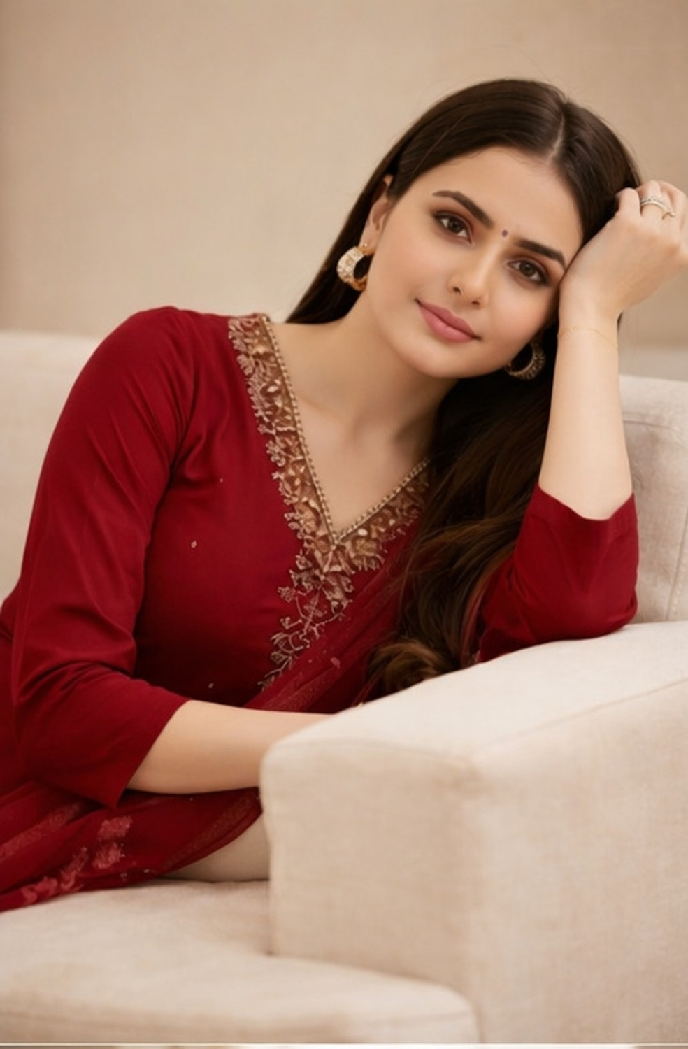 Image of Samoo Embroidered Kurta, Salwar & Dupatta Set