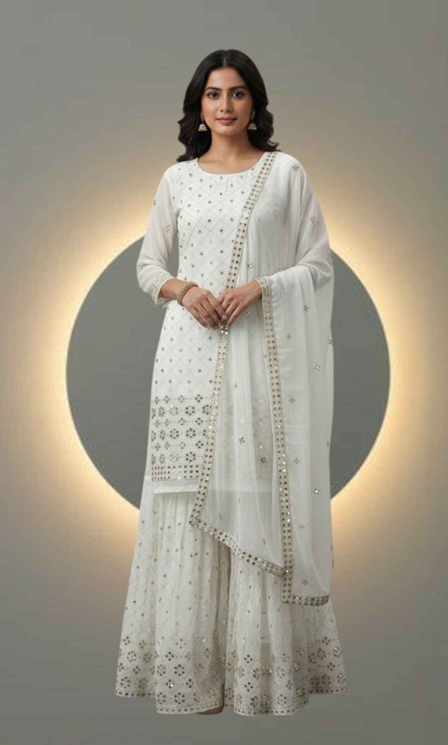 Image of SHISHKALA Printed Kurta, Trouser /Pant & Dupatta Set