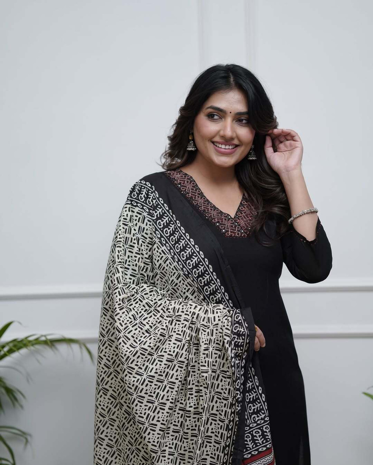 Image of SZN Embroidered Kurta, Trouser /Pant & Dupatta Set