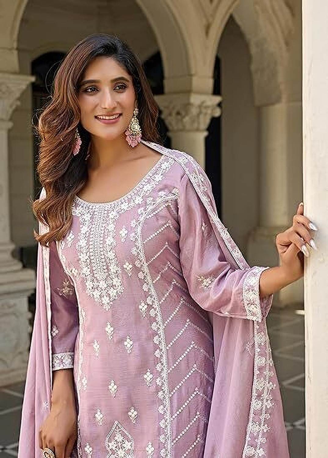 Image of SHISHKALA Printed Kurta, Trouser /Pant & Dupatta Set