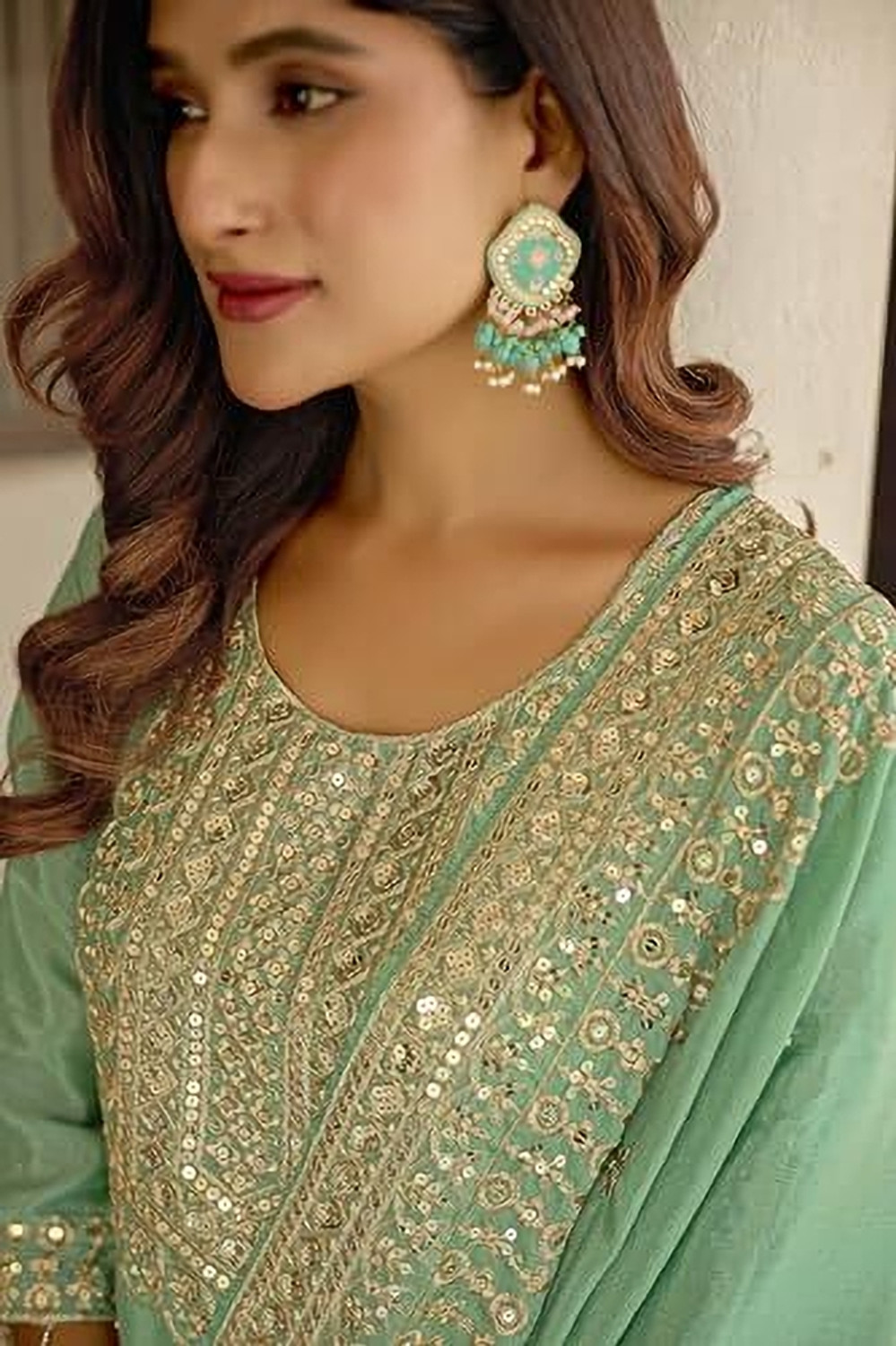Image of SHISHKALA Printed Kurta, Trouser /Pant & Dupatta Set