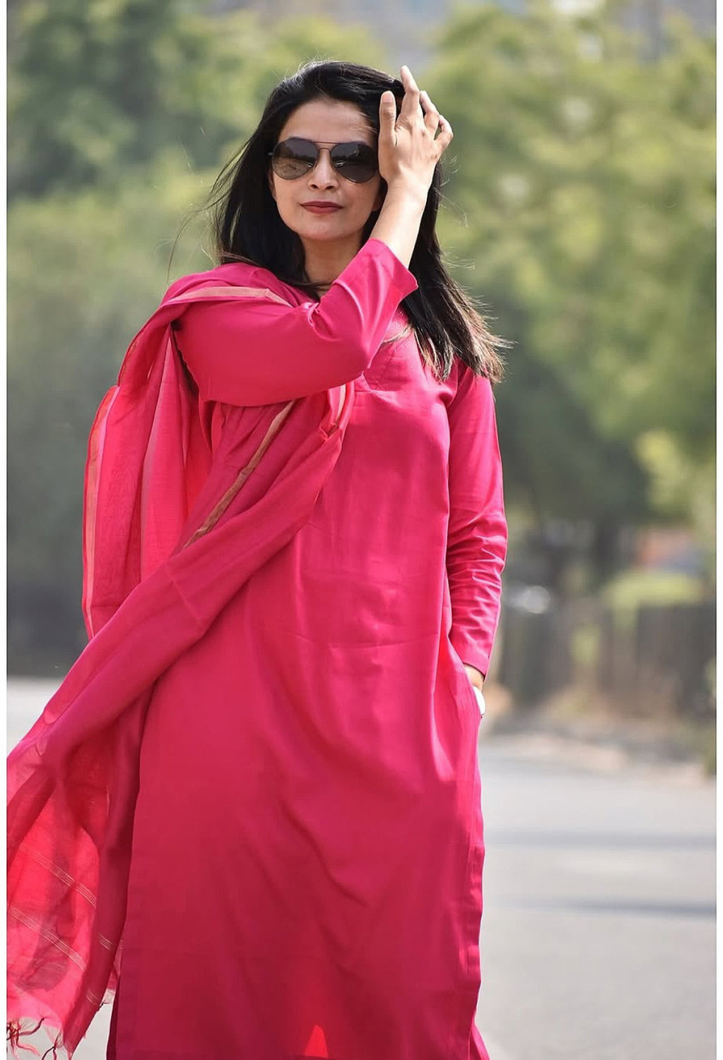 Image of FABZARI Women Viscose Rayon Kurta Pant Set