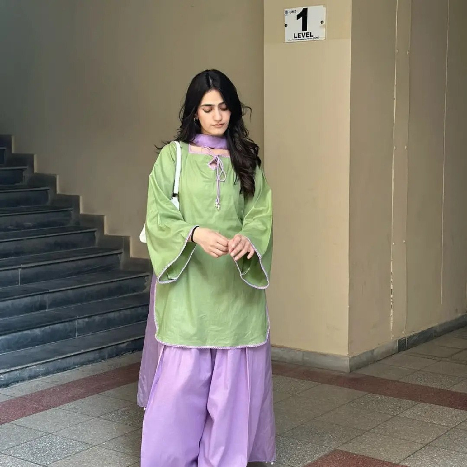 SHILPA Solid Kurta, Palazzo & Dupatta Set - Image 6