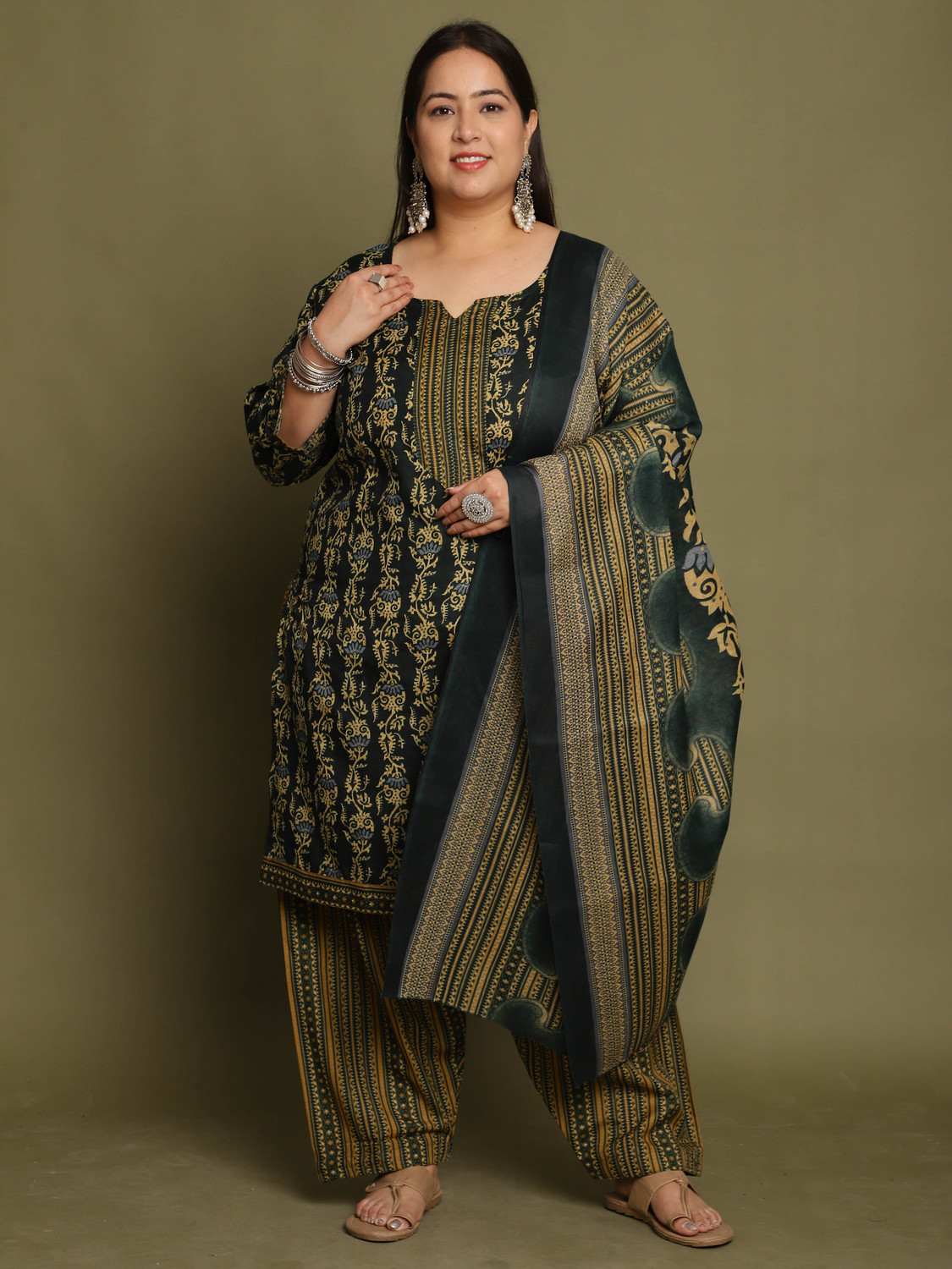 RolyPoly Printed Kurta, Patiala &amp; Dupatta Set - Buy RolyPoly Printed Kurta, Patiala &amp; Dupatta Set Online at Best Prices in India | Flipkart.com