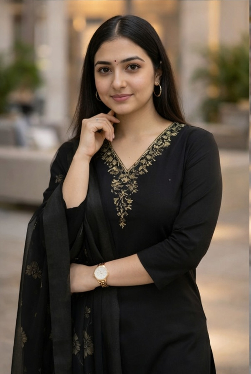 Image of Samoo Embroidered Kurta, Salwar & Dupatta Set