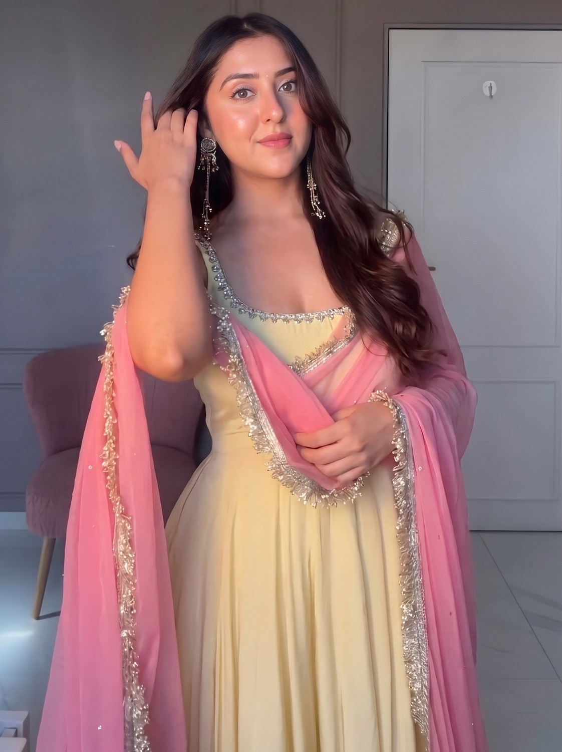 TRANDTIDE Solid Anarkali Kurta Set - Image 6