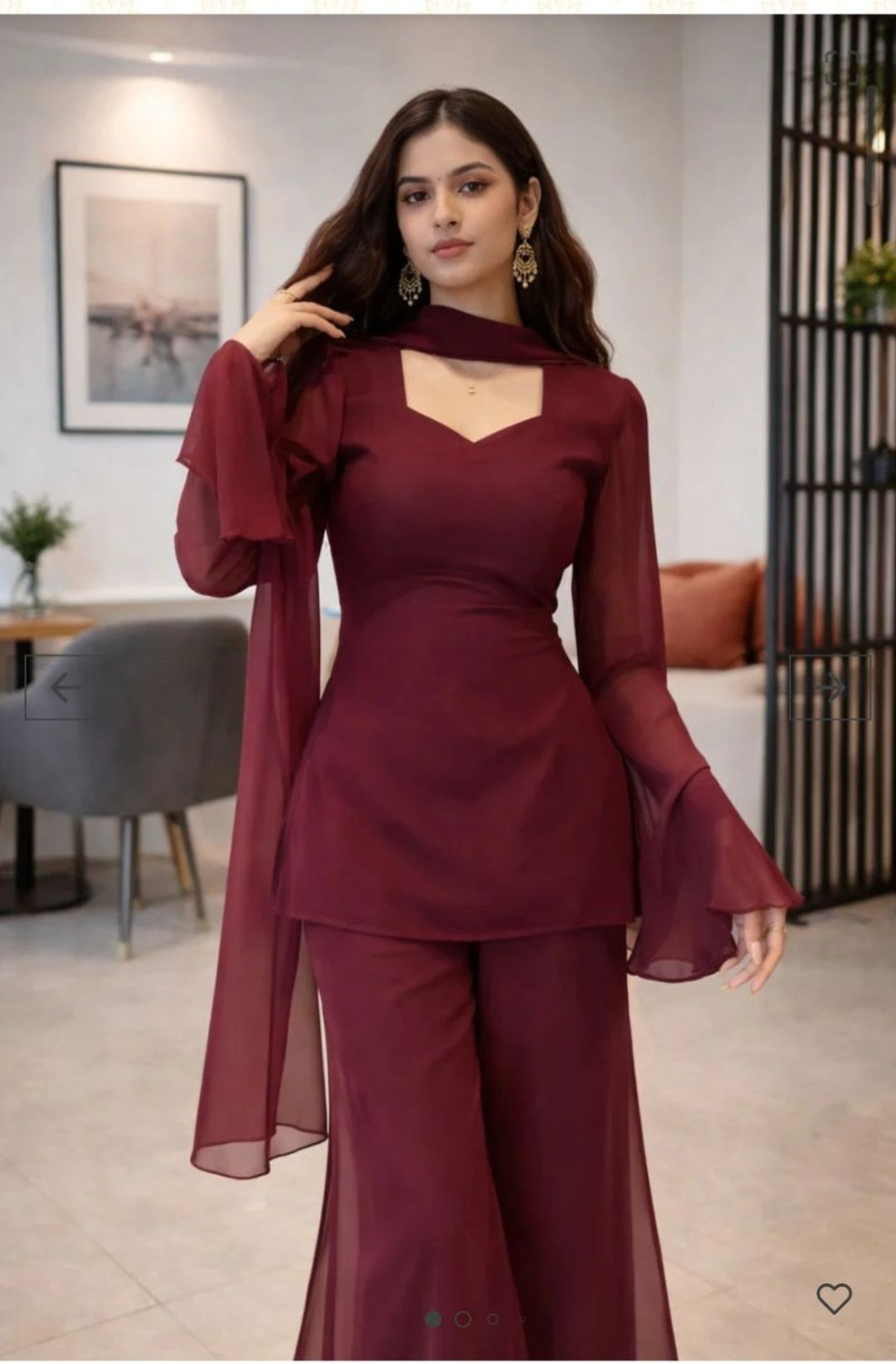 MSbharshiv Solid Anarkali Kurta Set - Image 1