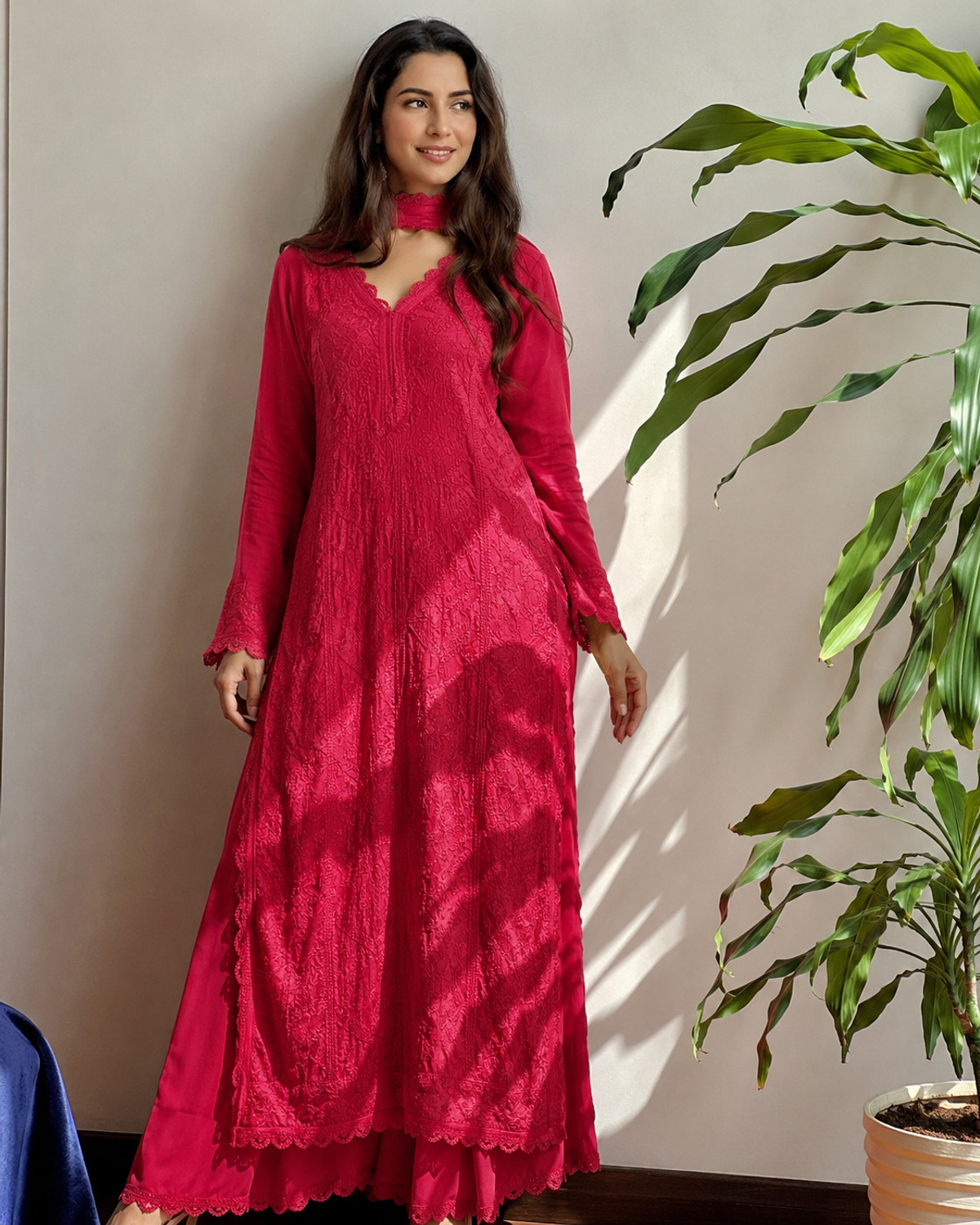 Arjun prime Women’s Embroidered Kurti Pant Set - Image 1