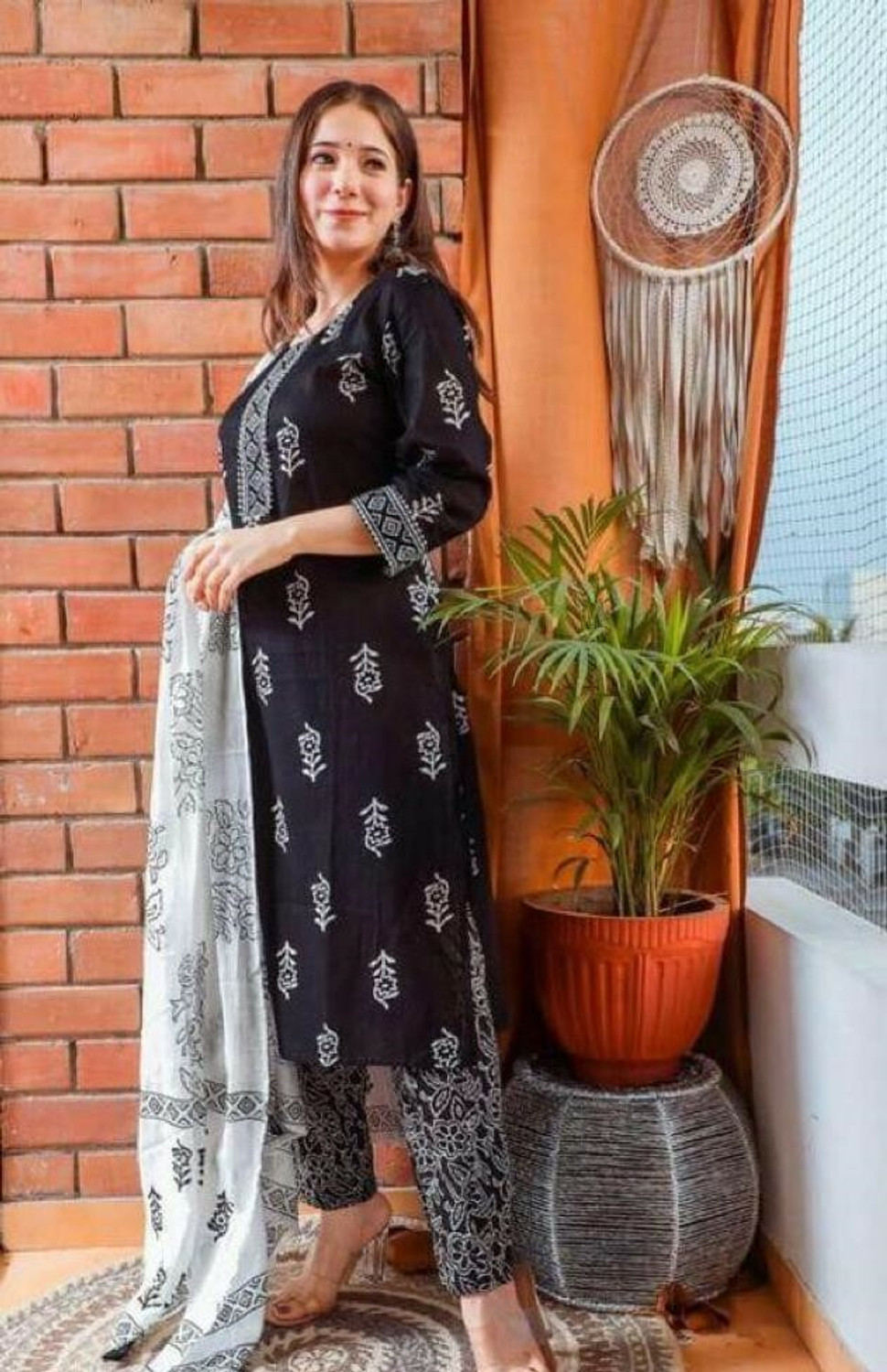 Image of Meetara Creation DEEPIKA Printed Kurta, Palazzo & Dupatta Set
