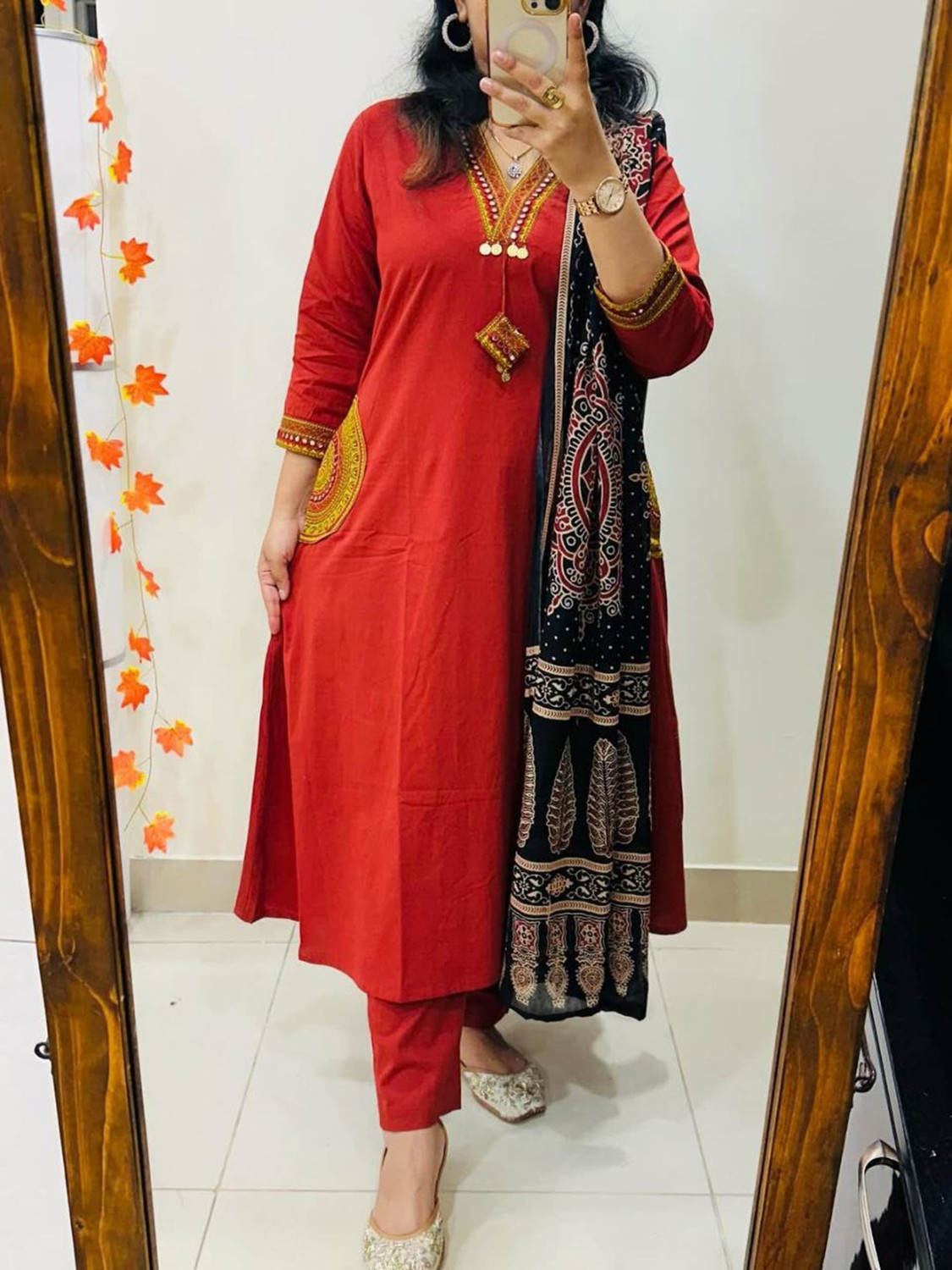 Image of Jaipuri Collection Women's Trending Solid kurta set Embroidered Kurta, Trouser /Pant & Dupatta Set