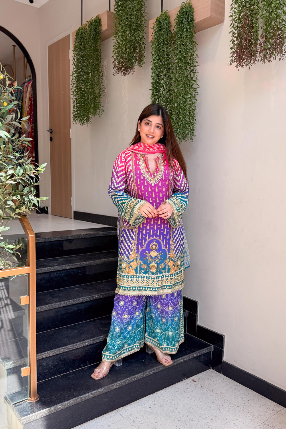Image of SHISHKALA Printed Kurta, Trouser /Pant & Dupatta Set