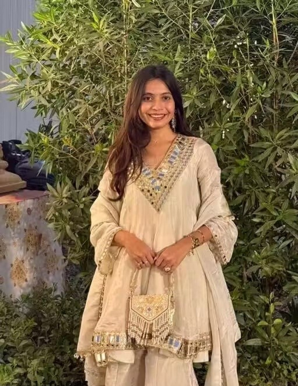Image of SELLBOX Salwar Kurta Dupatta Solid Kurta, Sharara & Dupatta Set