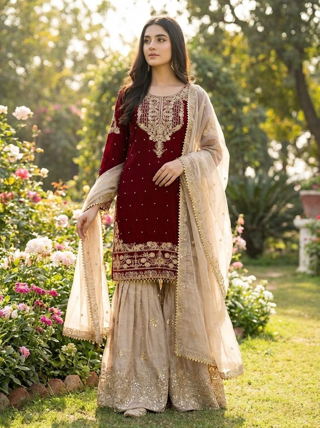 Image of TILKI Embroidered Kurta, Salwar & Dupatta Set