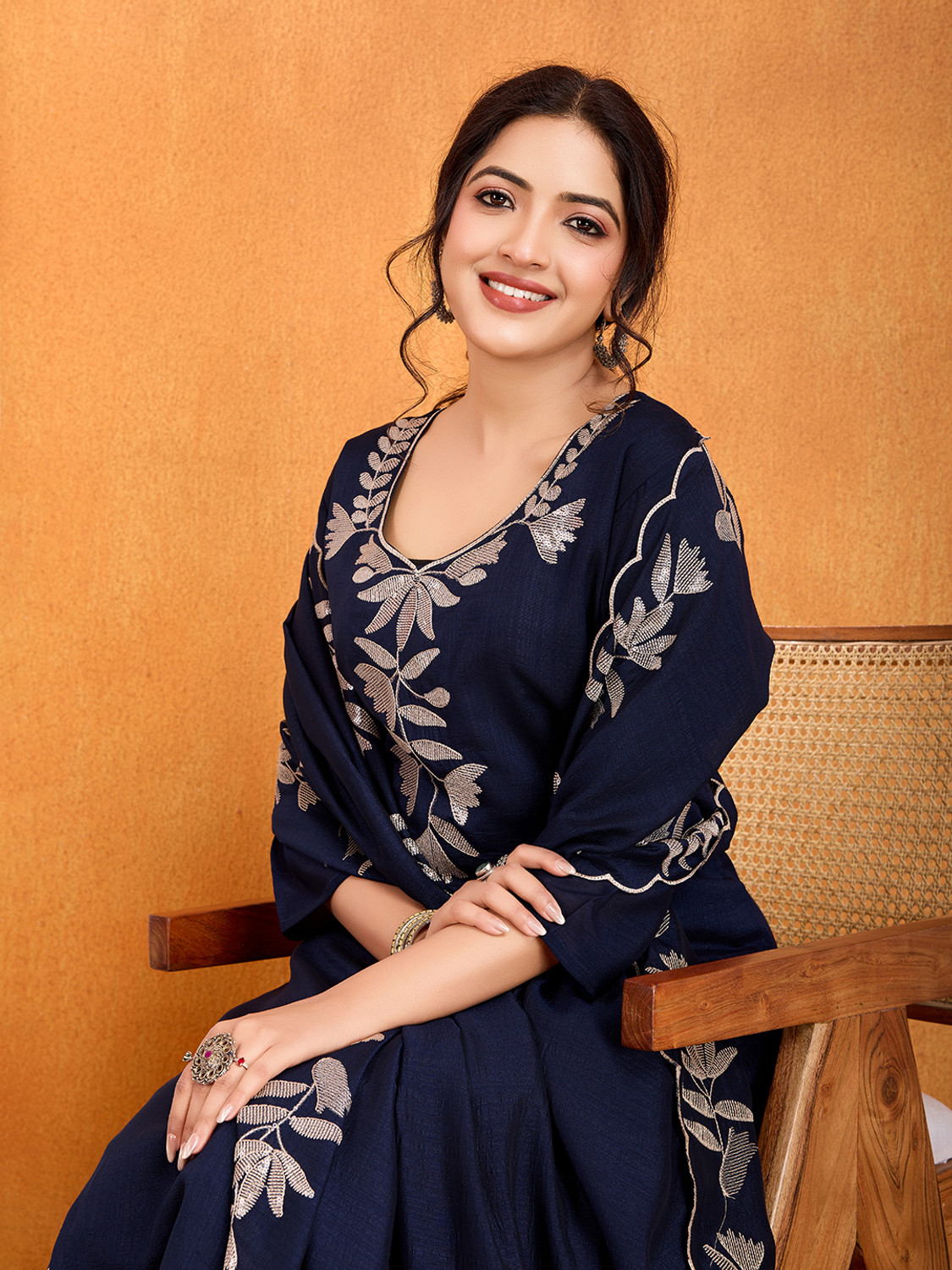 Image of ANSH JUHI Printed Kurta, Salwar & Dupatta Set