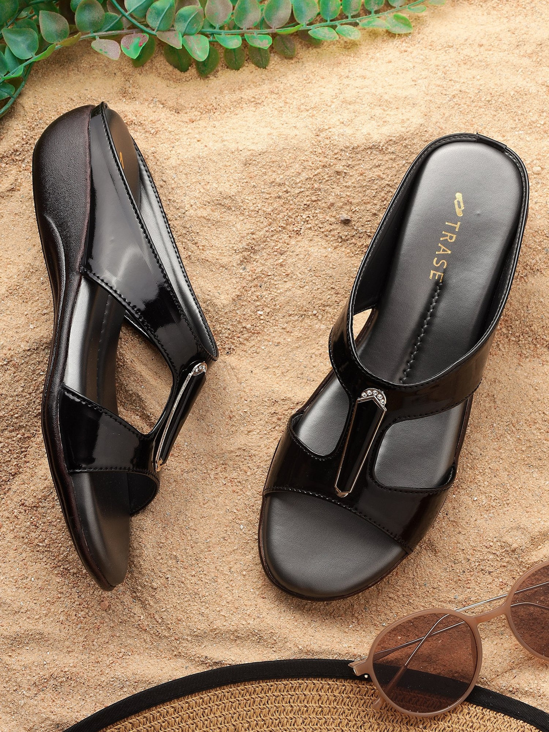 Image of IndiForce Women Casual Sandal (Black , 6)