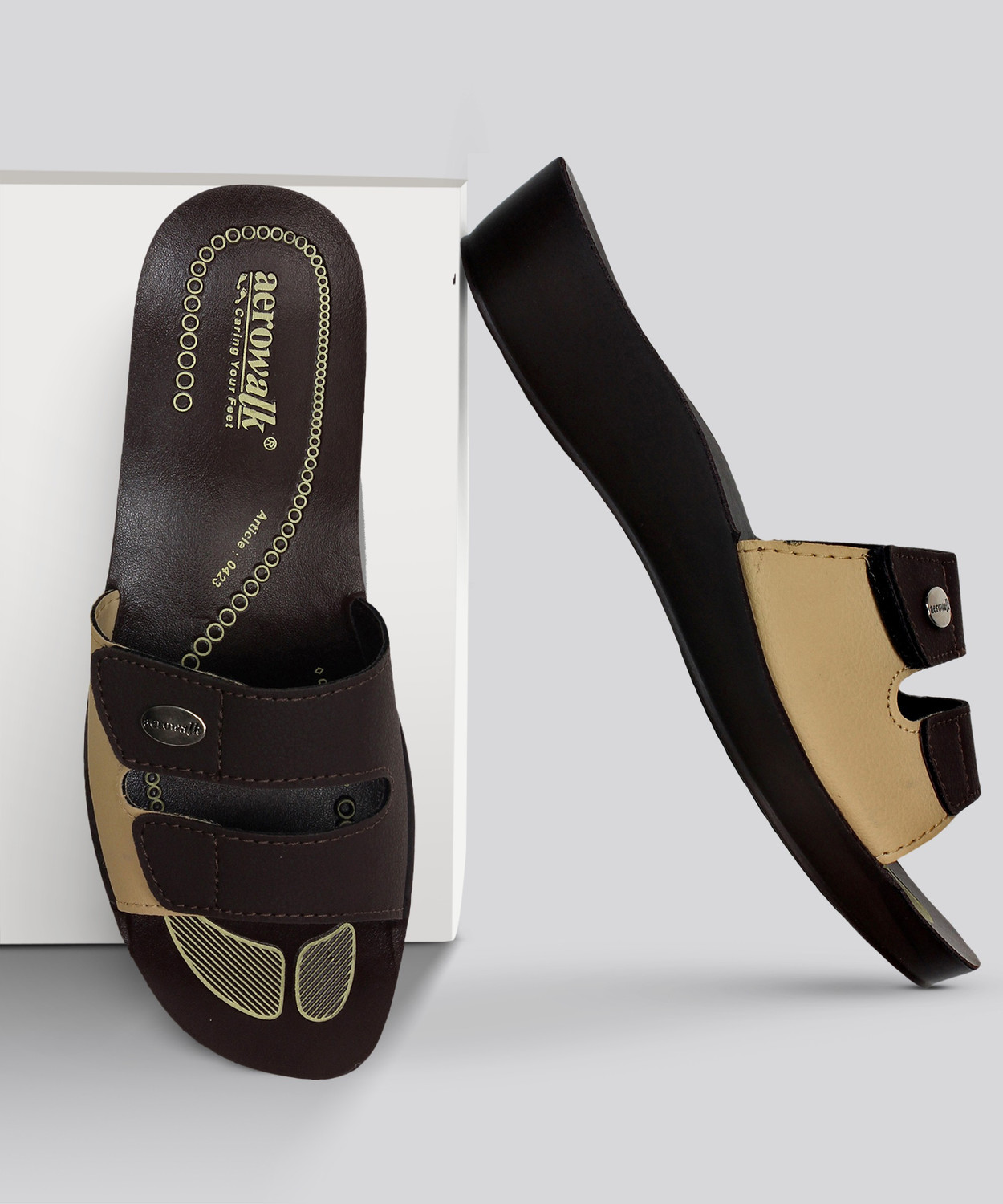 Image of IndiForce Women Casual Sandal (Black , 6)
