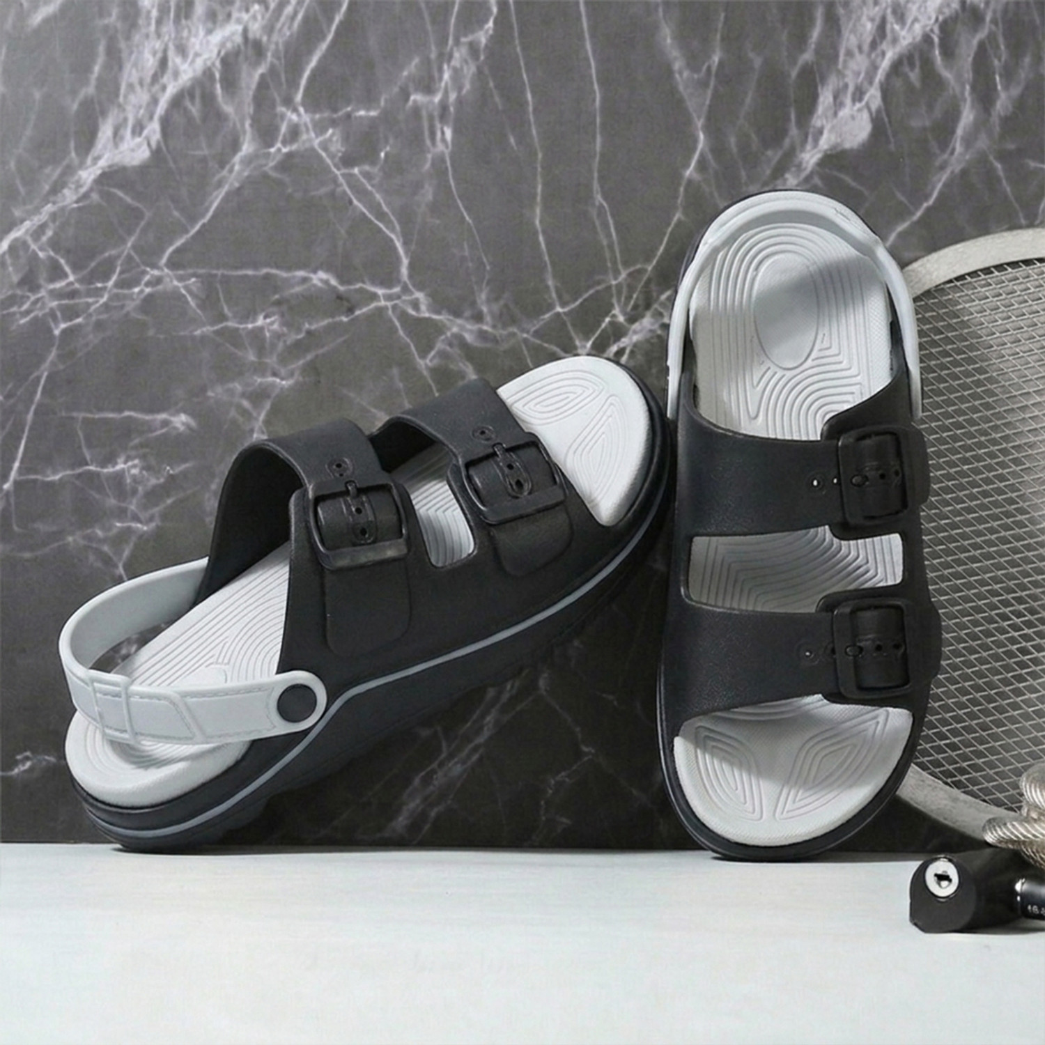 Image of TAGLINE Men Casual Sandal (White , 10)