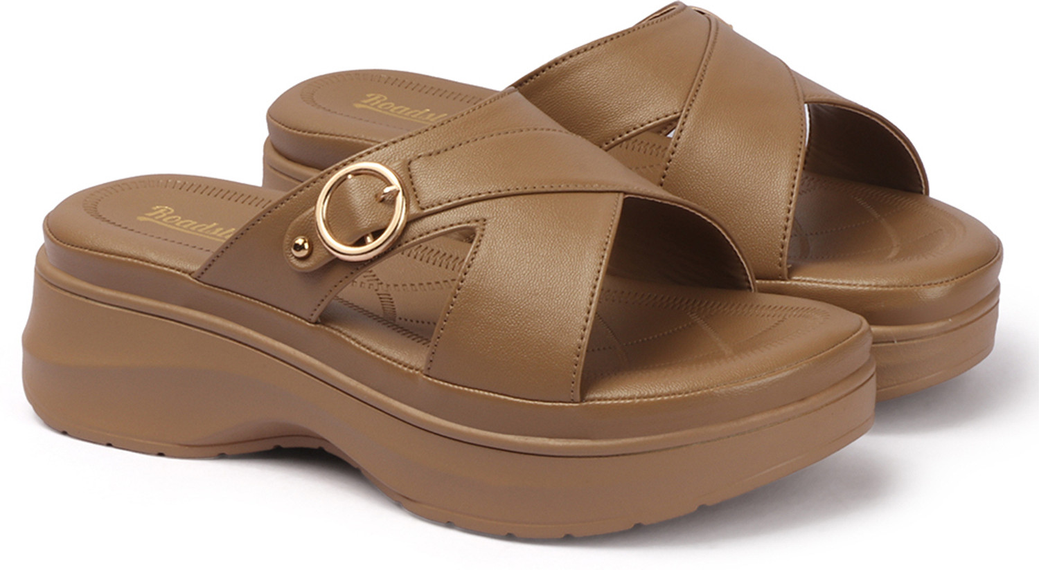 Image of Roadster Women Wedges Sandal (Beige , 6)