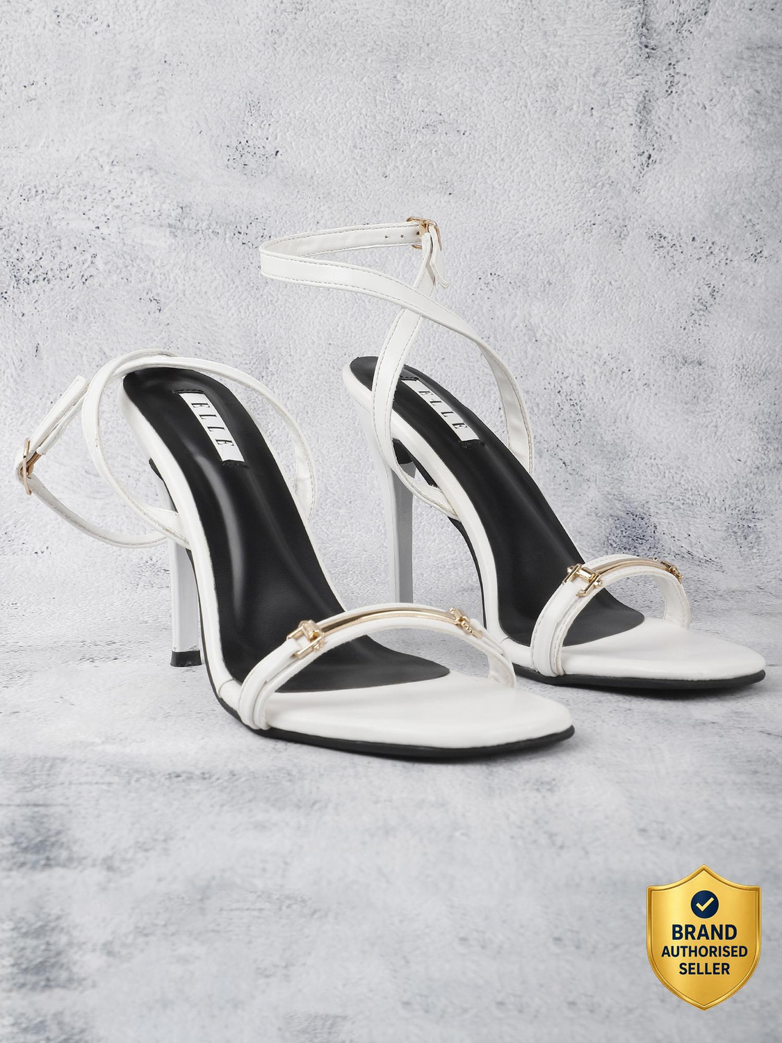 Image of KIVEFASHIONS Women Heels Sandal (White , 5)