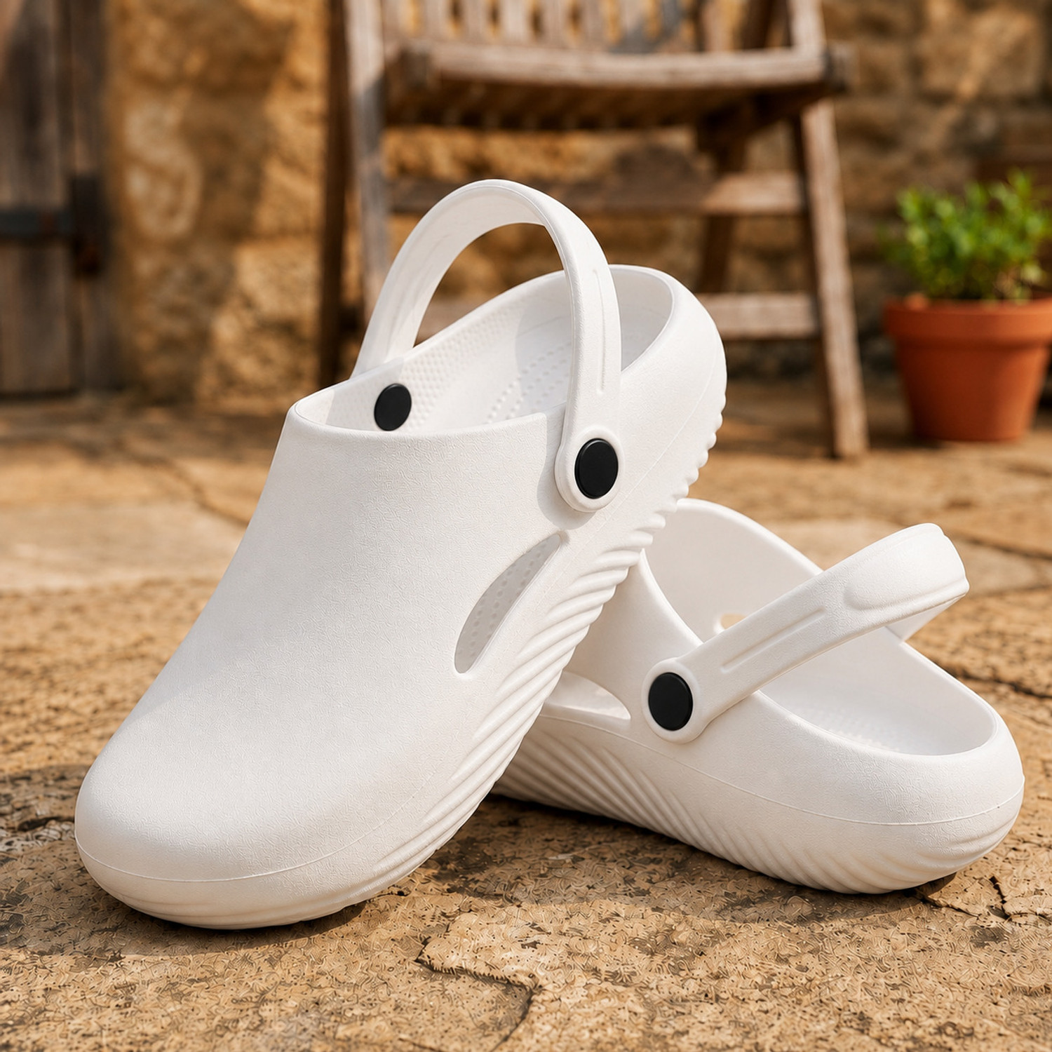 Image of CROCS Unisex classic Casual Sandal (White , 2 UK /India)