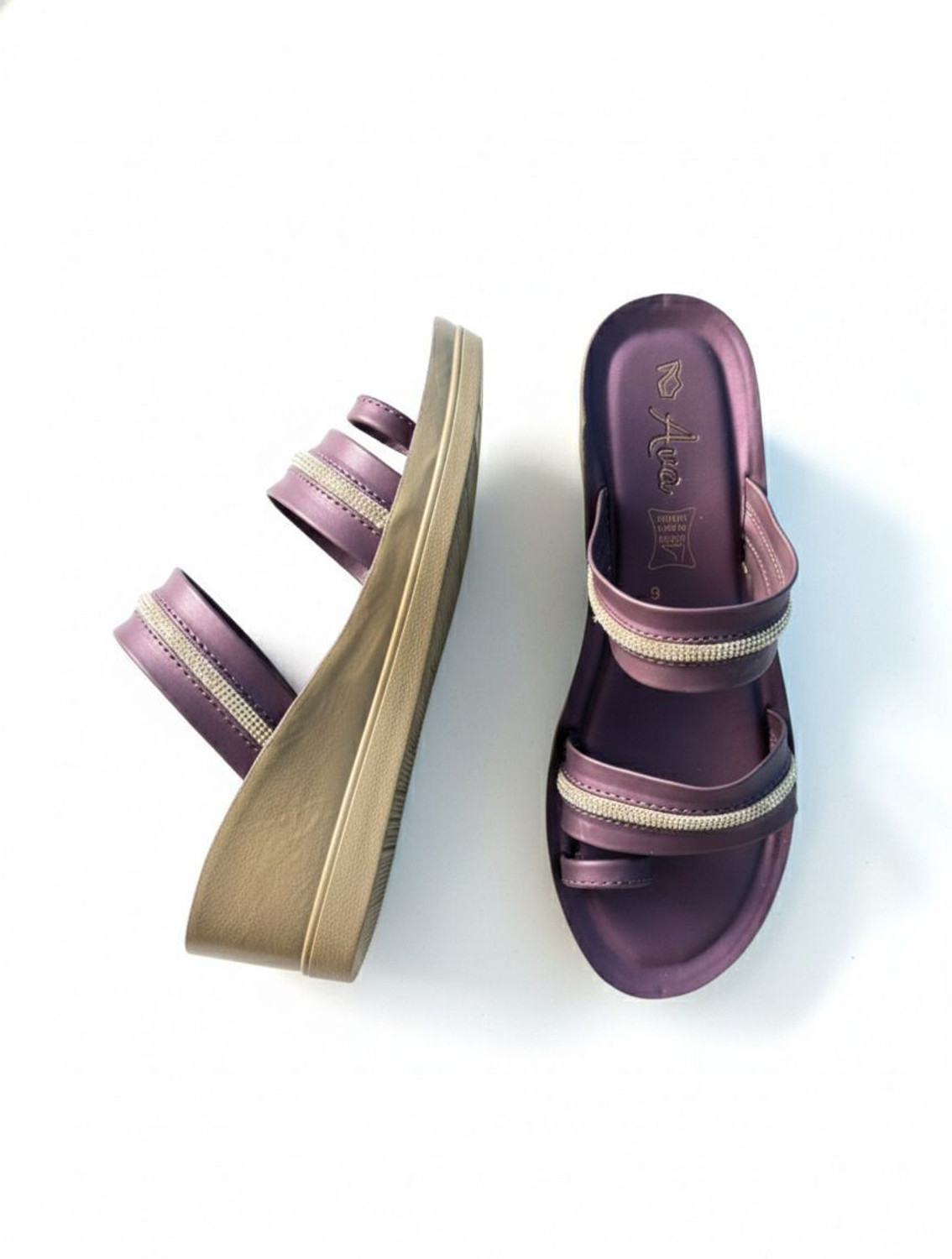 Image of AVA Women Heels Sandal (Purple , 7)