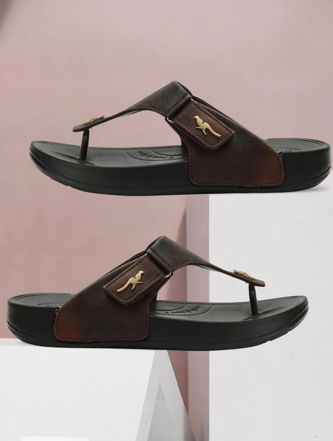 Image of WALKAROO Men Casual Sandal (Black , 8)