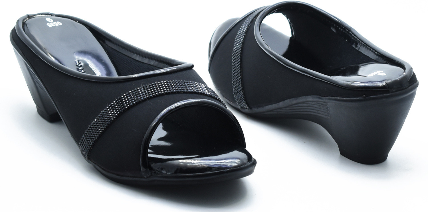Image of IndiForce Women Casual Sandal (Black , 6)