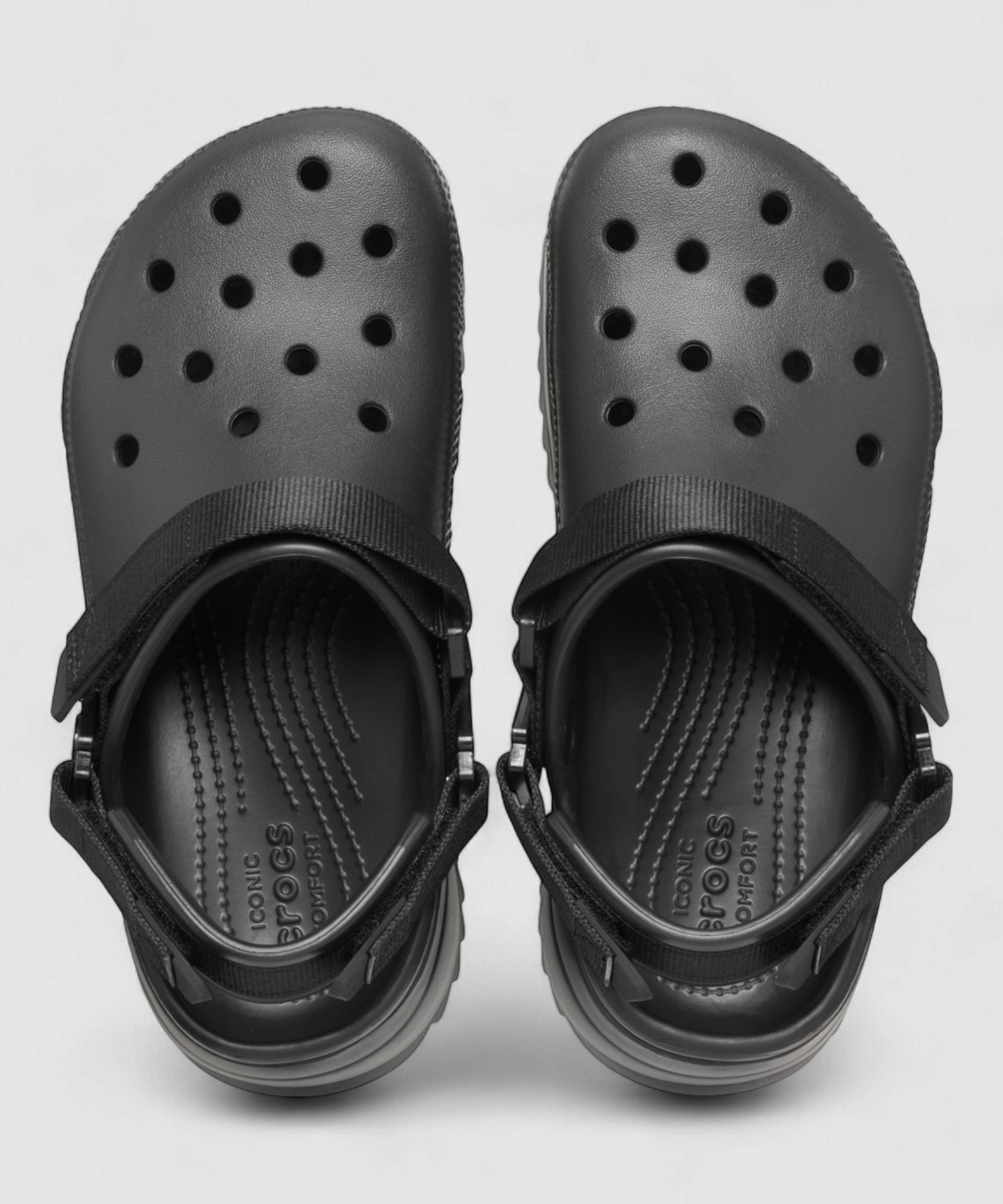 Image of CROCS Unisex Classic Hiker Clogs Sandal (Black , 5 UK /India)