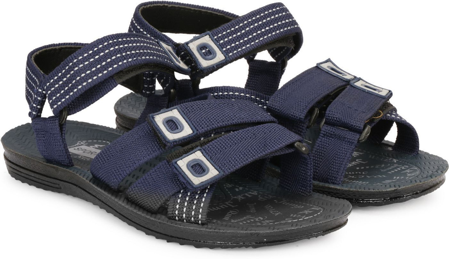 Image of Carbon Men Flats Sandal (Black, Red , 8)