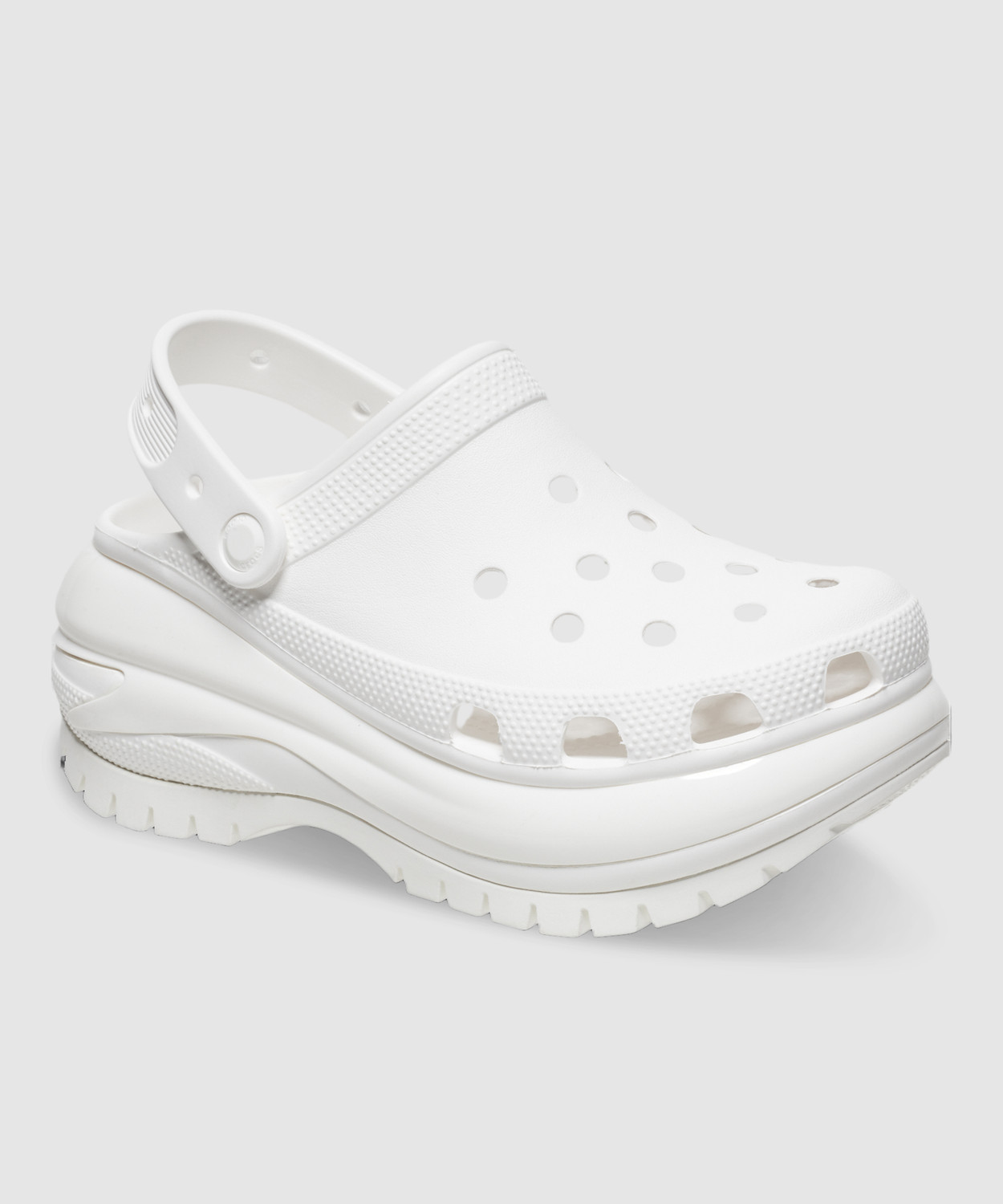 Image of CROCS Unisex Mega Crush Clogs Sandal (White , 6 UK /India)