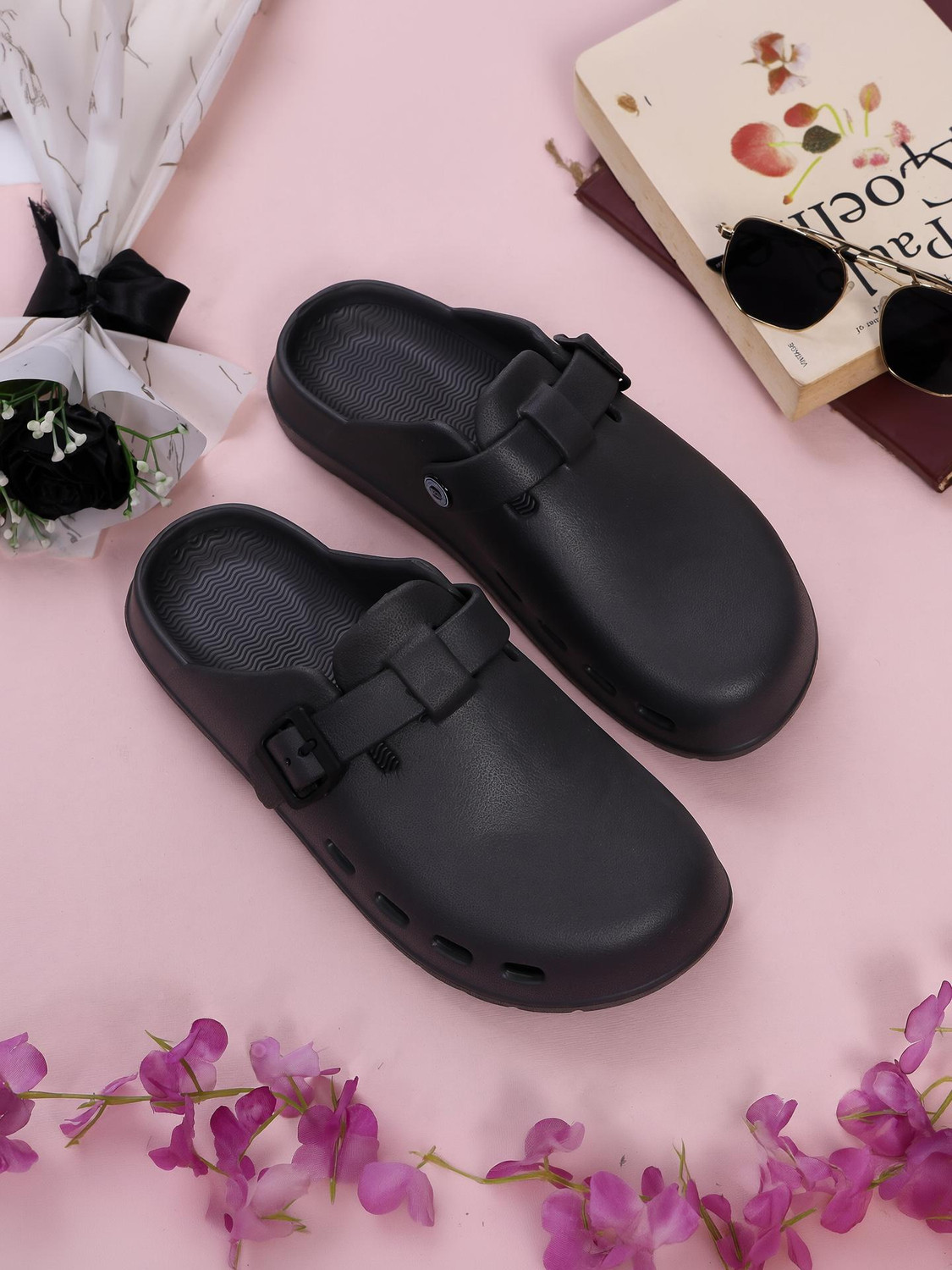 Image of RICHMEN Men Clogs Sandal (Black , 8)