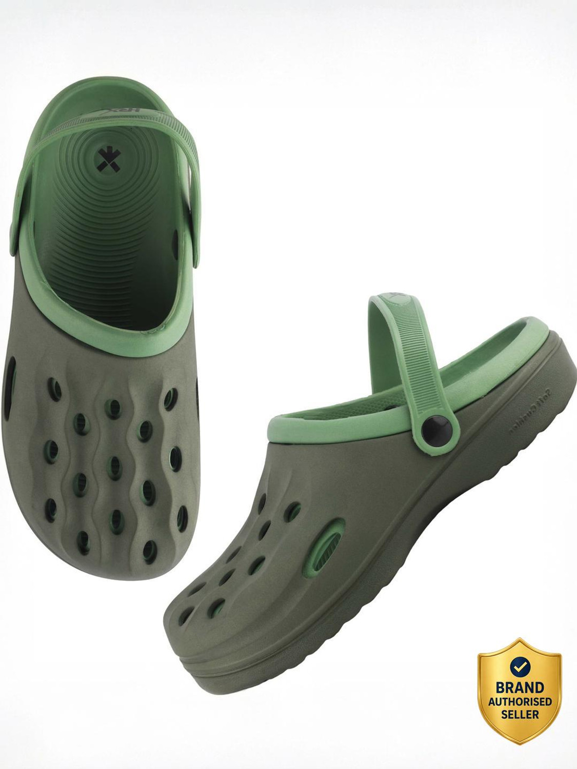 Image of HRX by Hrithik Roshan Men Clogs Sandal (Blue, Red , 10)
