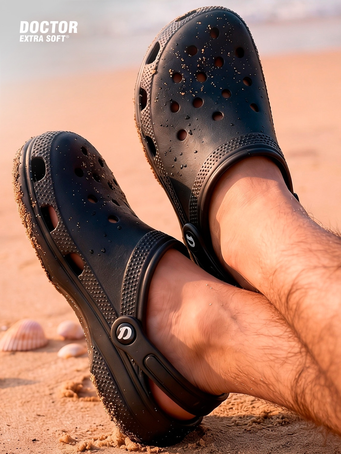 Image of RED TAPE Men Clogs Sandal (Black , 6)