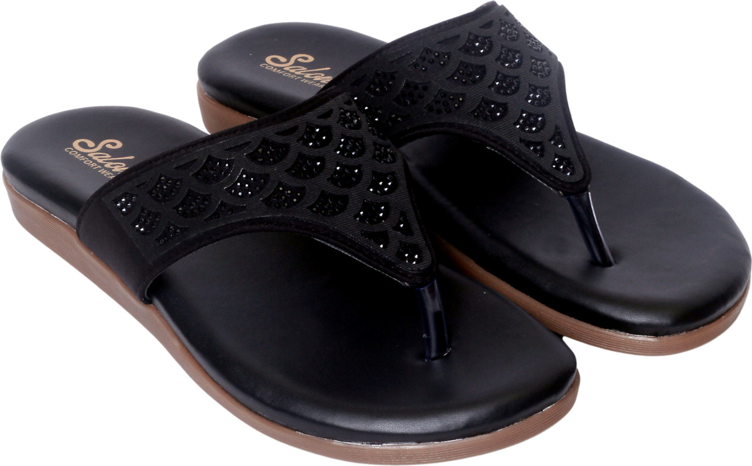 Image of PUNTOBLU Women Heels Sandal (Black , 9)