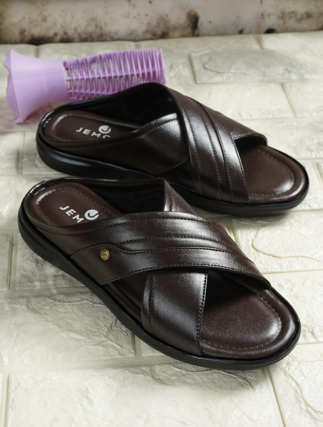 Image of GAUTAMFIT Men Sandal (Black , 8)