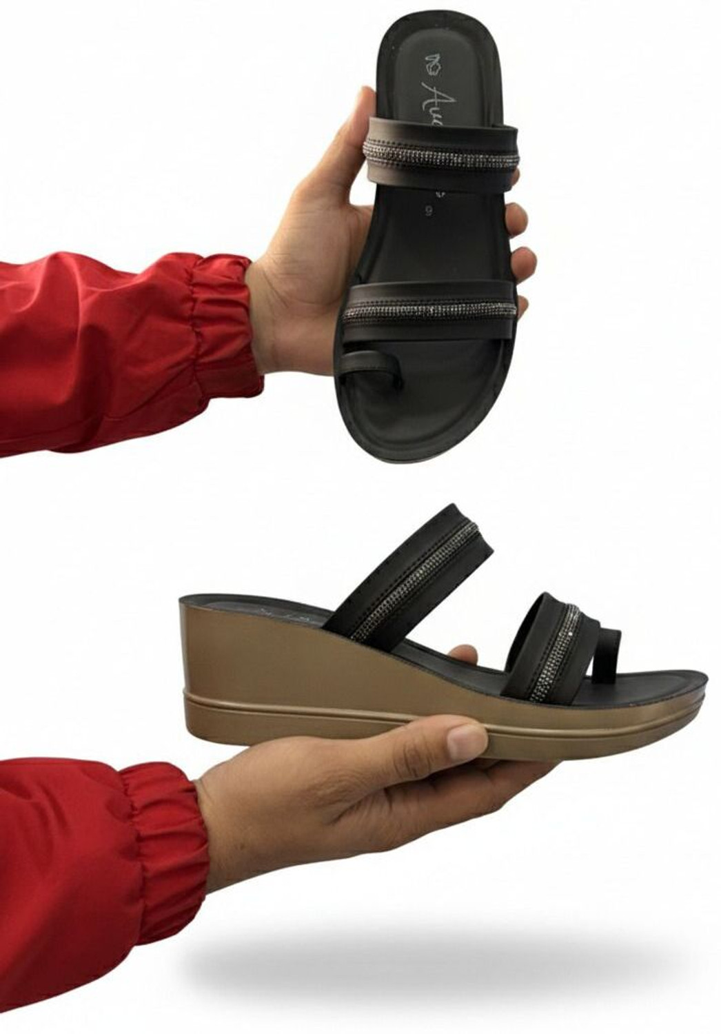 Image of AVA Women Heels Sandal (Black , 7)
