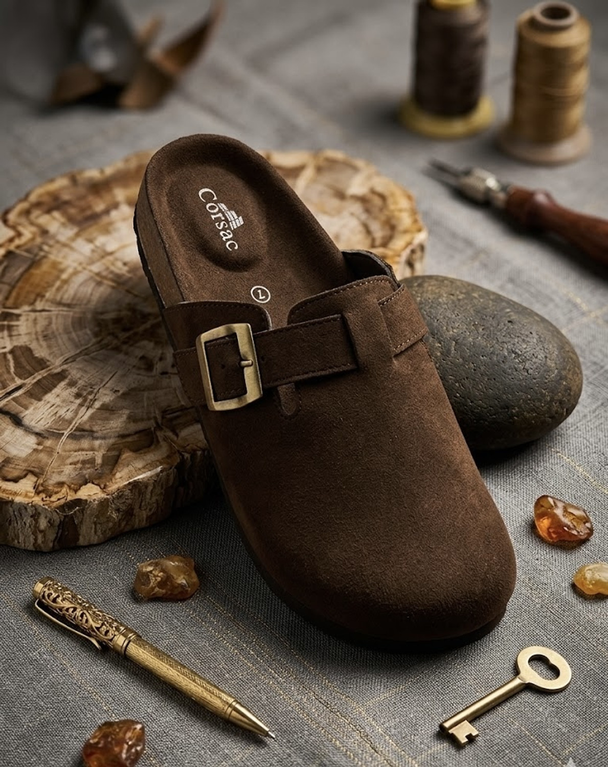 corsac Unisex Clogs Sandal (Brown , 9) - Image 1