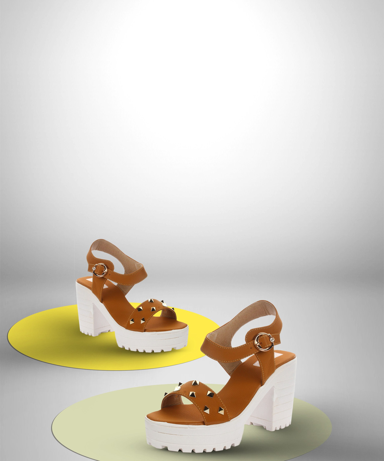 Image of London Steps Women Heels Sandal (Brown, 6)