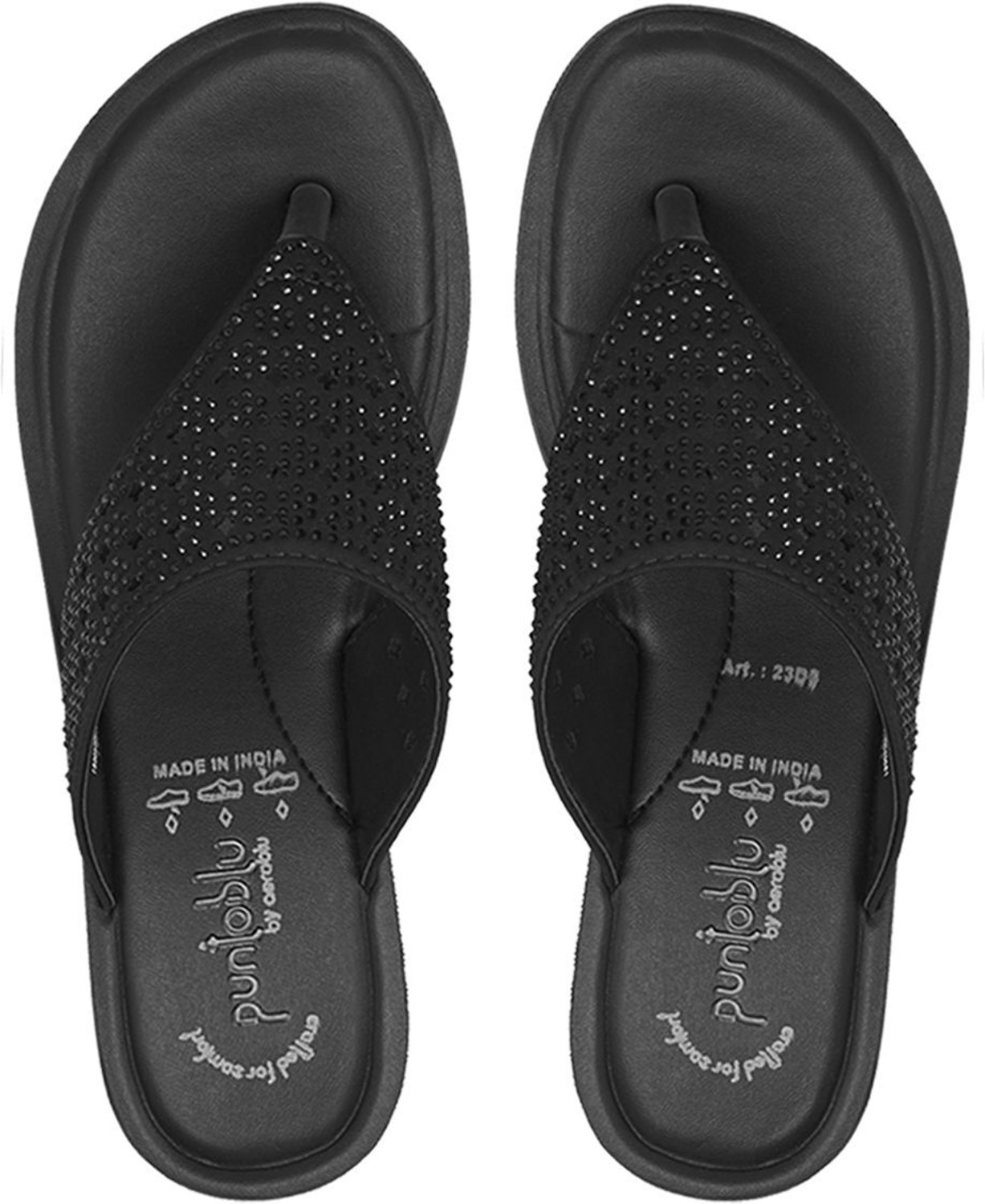 Image of PUNTOBLU Women Heels Sandal (Black , 9)