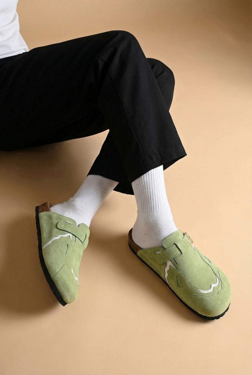 BIG FOX Men Sandal (Green, Size 7) - Image 1
