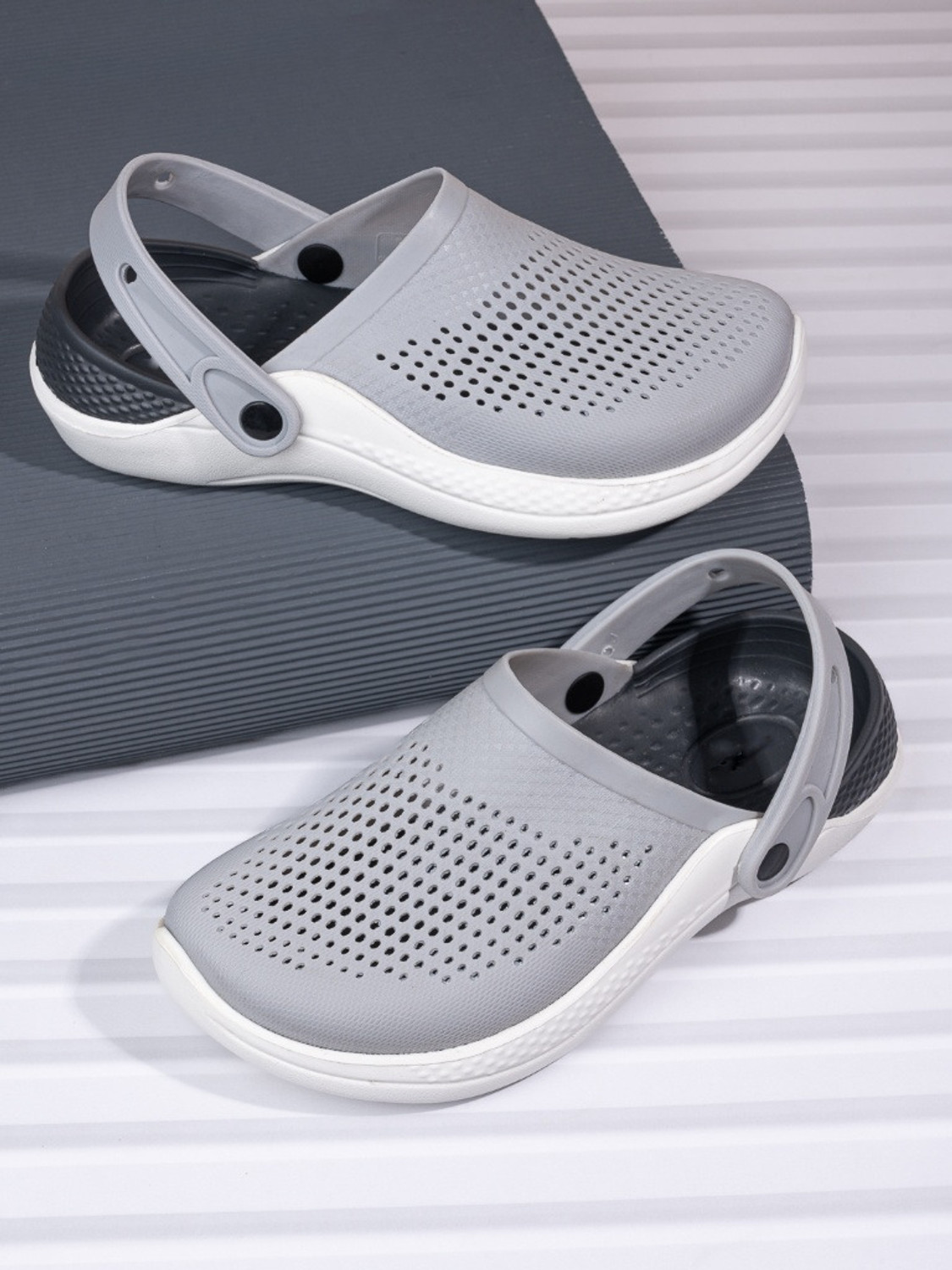 Image of Dr.Puresoft Men Clogs Sandal (Grey , 12)